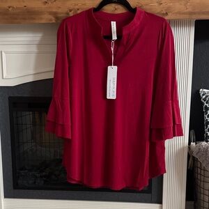 Dear Scarlett Elegant Red Women's Top